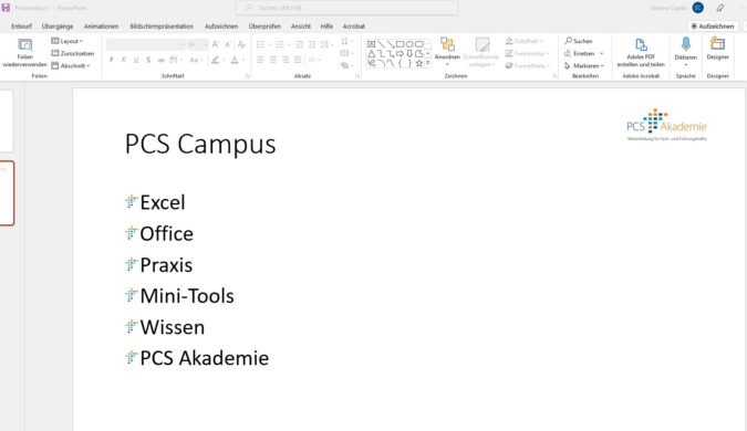 Screenshot 4 - PowerPoint Individuelle Aufzählungszeichen