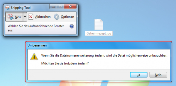 Schnelle Screenshots unter Windows mit dem Snipping Tool