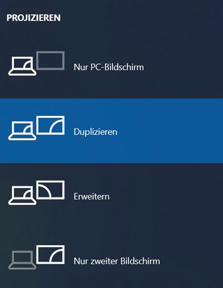 Windows - Projizieren