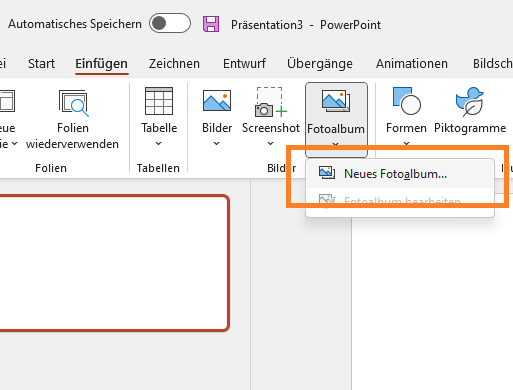 Screenshot 1 - PowerPoint Fotoalbum