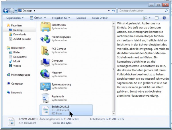 Windows 7 Tipp: Datei-Vorschau im Explorer