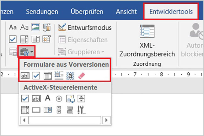 Formulare in Word