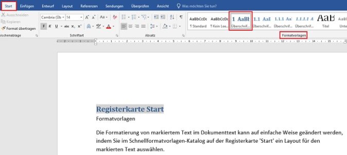 Screenshot 1 - PDF mit Textmarken