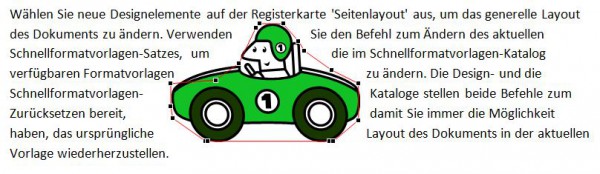 Word: Text umfließt Bilder