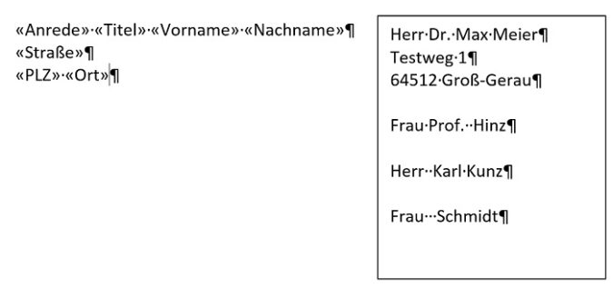 Screenshot 2 - Überflüssige Leerzeichen