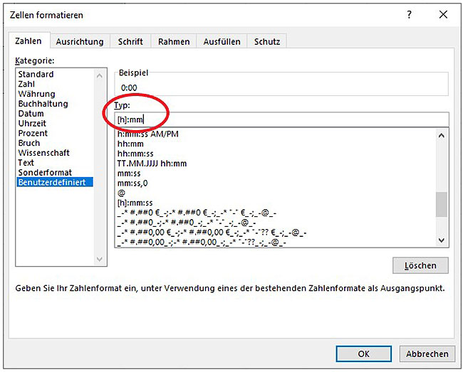 Excel - Rechnen mit negativen Zeiten