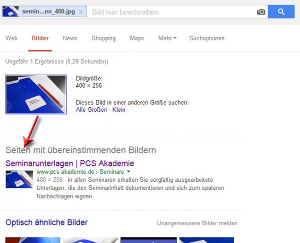 Google Rückwärtssuche