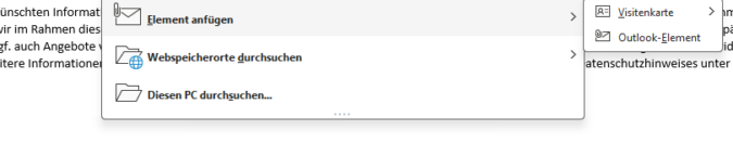 Screenshot 5 Visitenkarte
