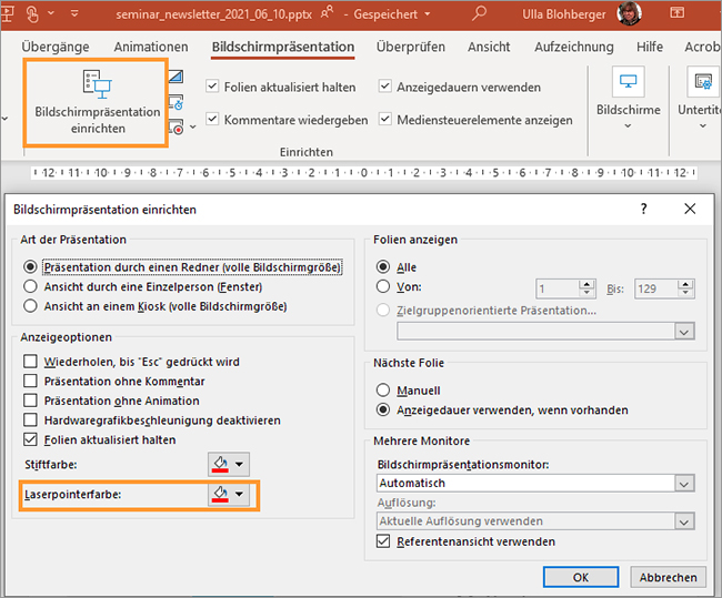 PowerPoint Laserpointer