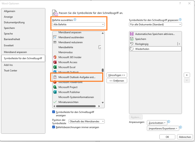 Screenshot 4 Aufgaben aus Dokumenten