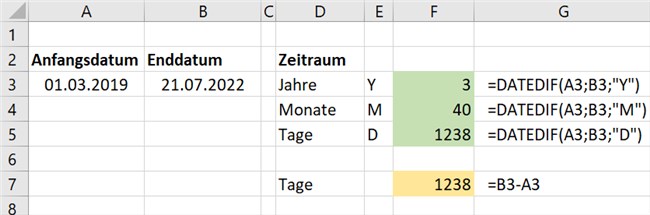 Zeiträume berechnen - Bild 1