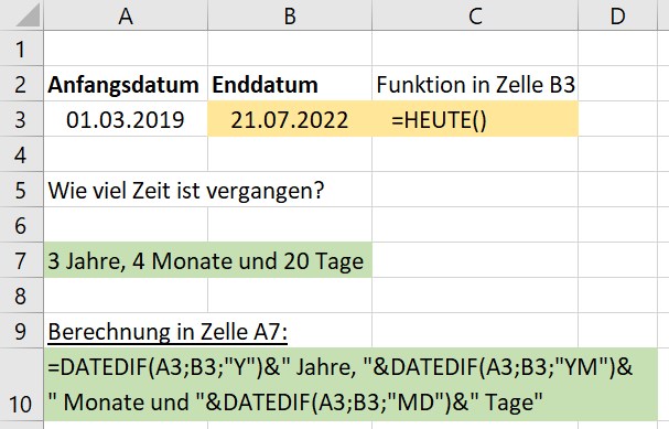 Zeiträume berechnen - Bild 3