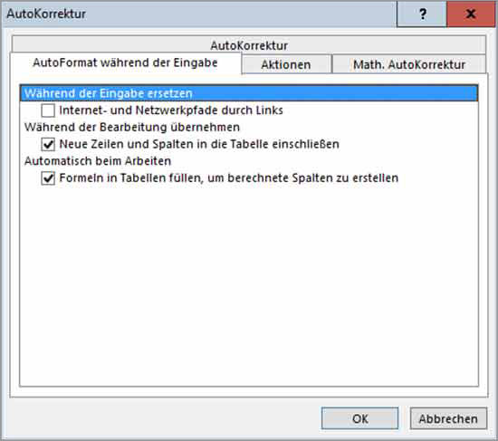 Excel Hyperlinks abschalten