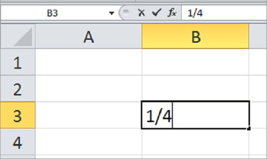 Excel Bruchzahlen
