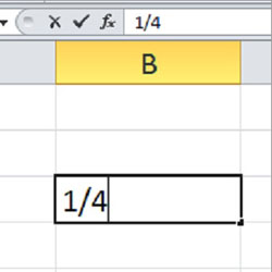 Excel Bruchzahlen