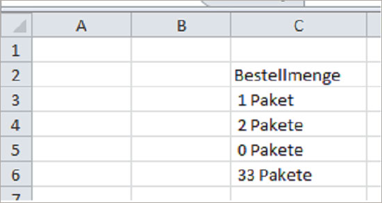 Excel - Einzahl und Mehrzahl