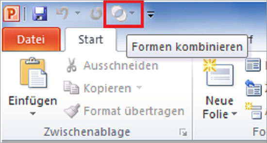 PowerPoint Formen kombinieren