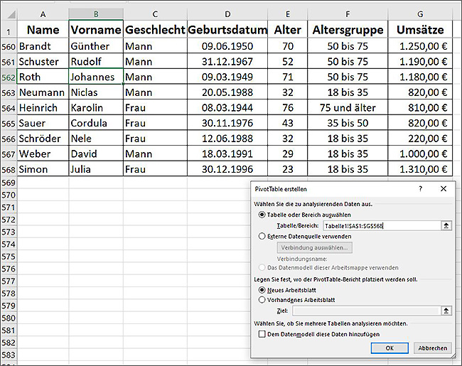 Excel - Pivot-Tabellen
