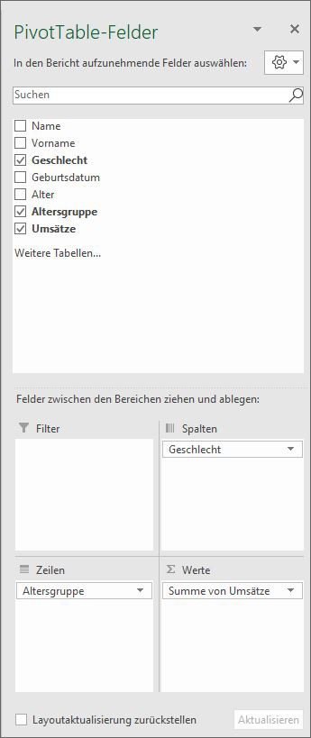 Excel - Pivot-Tabellen