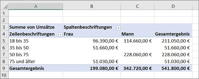 Excel - Pivot-Tabellen