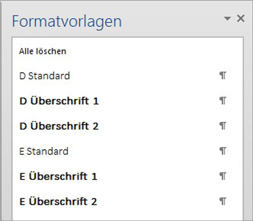 Word - Synchron laufende Texte