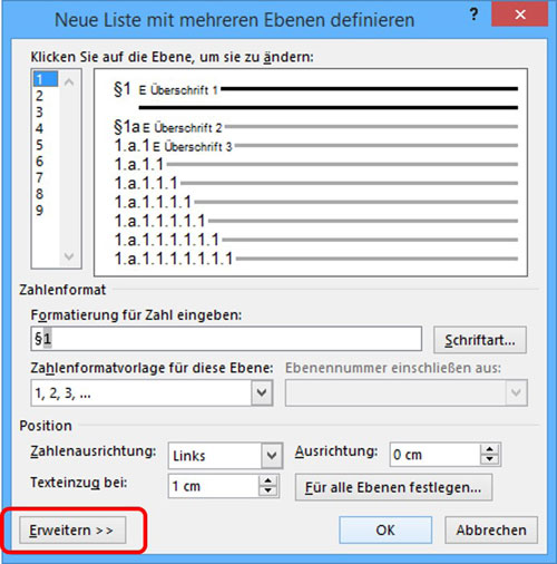 Word - Synchrone Texte