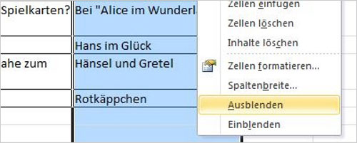 Lernkarten mit Excel