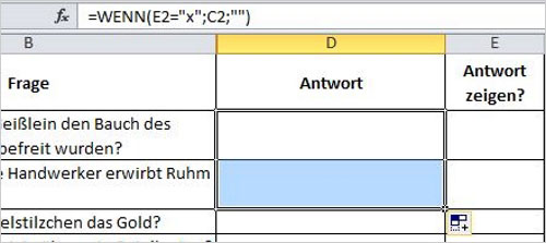 Lernkarten mit Excel