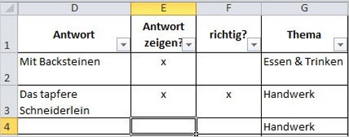 Lernkarten mit Excel