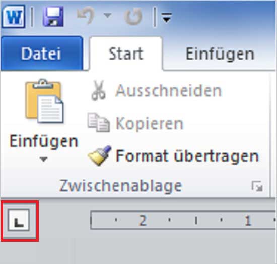Word Tabulatoren