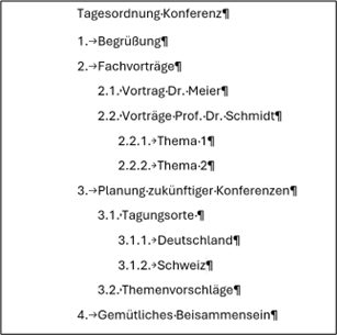 Screenshot 5 Auflistungen
