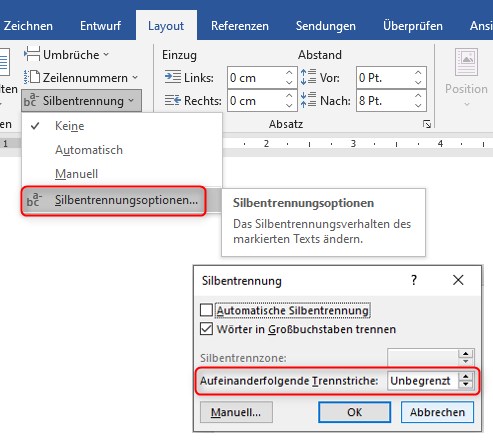 Screenshot 4 - Lückenfreier Blocksatz - neu