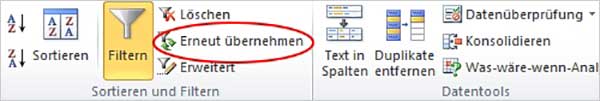 Excel - nach Farben sortieren