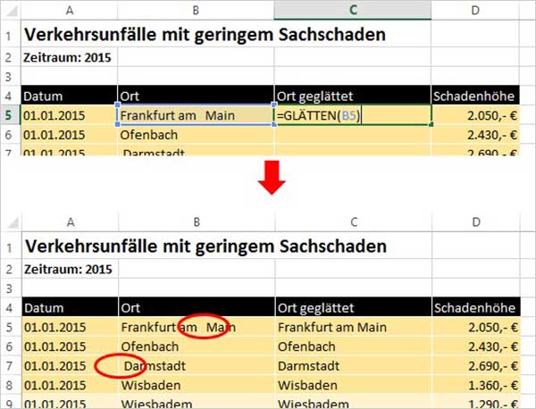 Excel Schreibfehler korrigieren