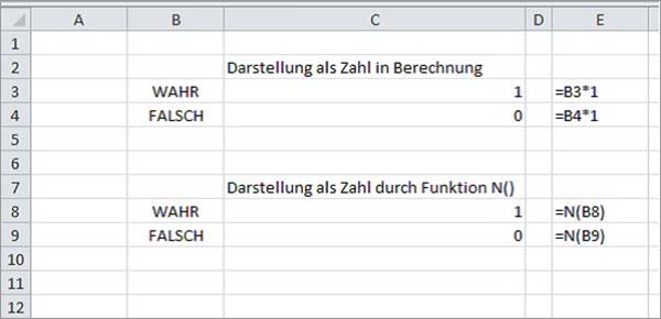 Excel Wahrheitswert