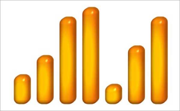 Excel - Glänzende 3D-Säulen