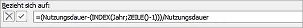 Excel - Formelnamen