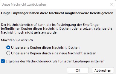 Screenshot 2 - Nachrichten zurückholen