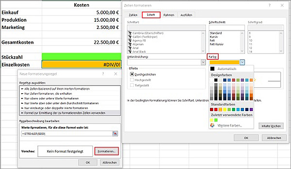 Excel Fehlermeldung ausblenden