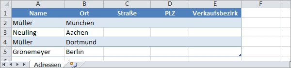 Excel SVERWEIS