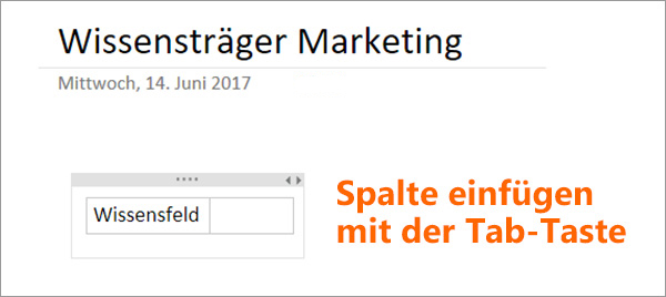 OneNote: Tabelle anlegen