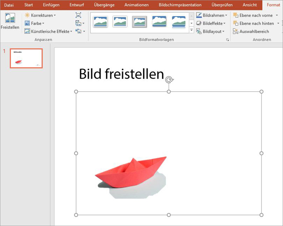 PowerPoint Bilder freistellen