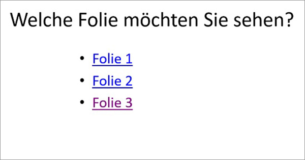 Hyperlinks in PowerPoint