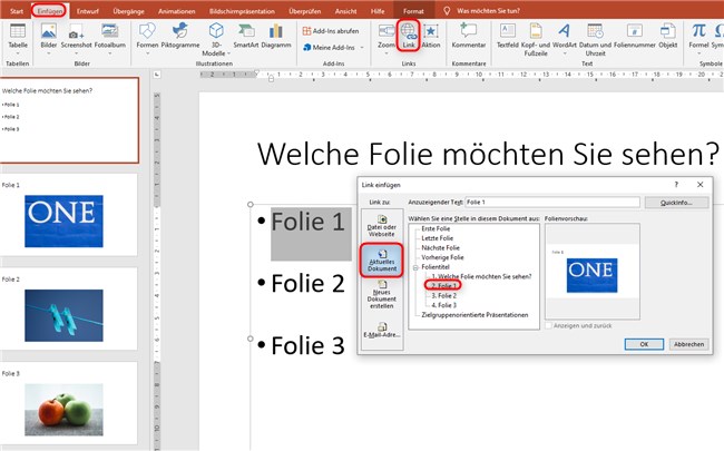 Screenshot 1 - Hyperlink unkenntlich machen