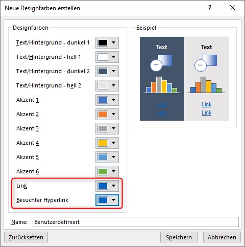 Screenshot 7 - Hyperlink unkenntlich machen