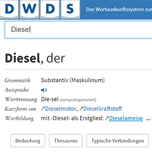 DWDS - Digitales Wörterbuch der deutschen Sprache