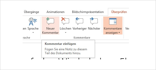 PowerPoint Kommentare