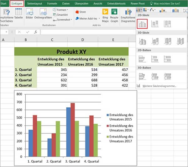 Excel - Legendeneinträge ändern