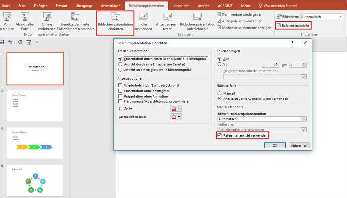 PowerPoint - Referentenansicht