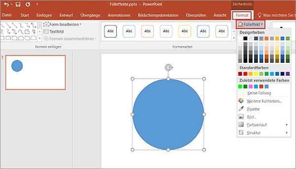 PowerPoint Füllungen